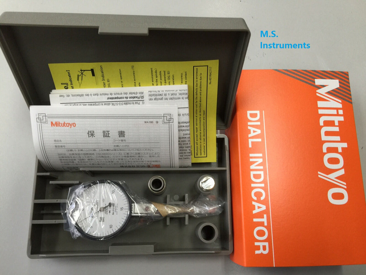 Mitutoyo 513-402-10E Imperial Inch Dial Test Indicator – MS Instrument