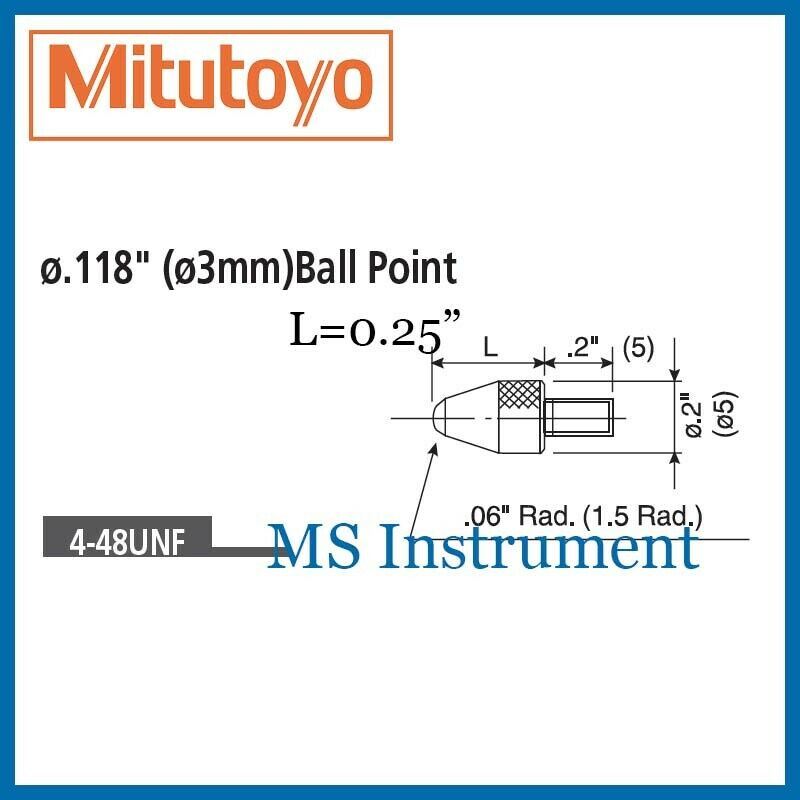 Contact Point 21BZB005 Stylus Anvil for Mitutoyo Imperial Dial Indicat ...